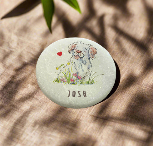 Clumber Spaniel Marble Memorial